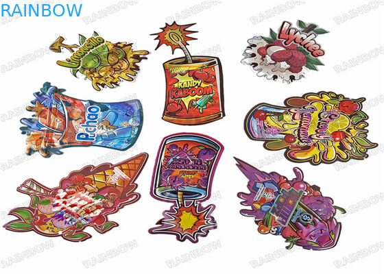 ভোজ্য মাইলার ব্যাগ ডাই কাট পিসিয়াল আকৃতির প্লাস্টিক পাউচ সহ জিপলক 3.5 গ্রাম ক্যান্ডি কুকি ব্যাগ