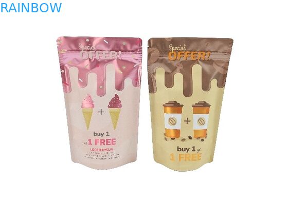 কাস্টম স্ট্যান্ড আপ কফি ব্যাগ গন্ধ প্রমাণ অ্যালুমিনিয়াম ফয়েল জিপলক ব্যাগ