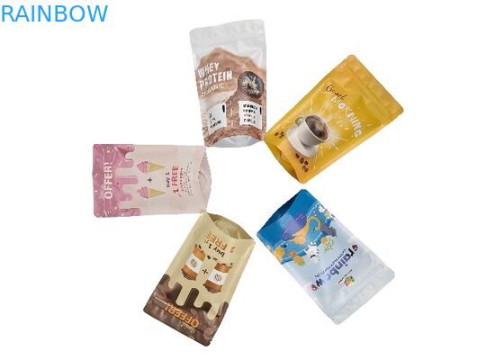 অ্যালুমিনিয়াম ফয়েল প্লাস্টিক স্ট্যান্ড আপ পাউচ গন্ধ প্রমাণ রিসিলেবল মাইলার জিপলক ব্যাগ