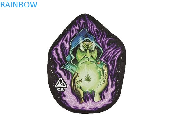 সফট টাচ প্লাস্টিক 3.5g মাইলার জিপ লক ব্যাগ বিশেষ আকৃতির ডিজিটাল প্রিন্টিং