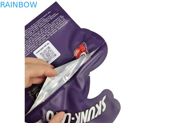 ডাই কাট অনিয়মিত বিশেষ আকৃতির প্লাস্টিক জিপলক ফয়েল পাউচ 3.5g 7g 14g