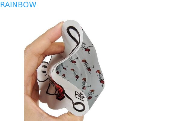 কাস্টম লোগো স্পট ইউভি প্রিন্ট জিপ লক মাইলার পাউচ ডাই কাট ব্যাগ সেল্ফ হিট সিল ফুড প্যাকিংয়ের জন্য