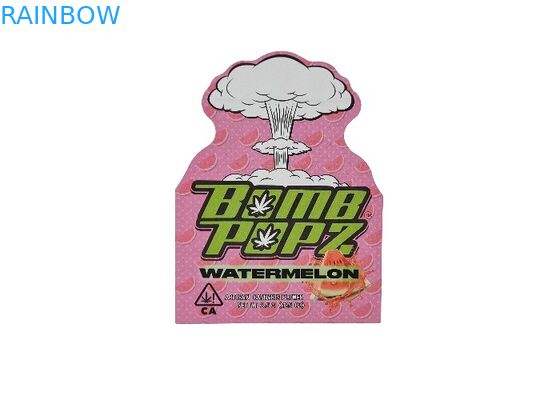 প্লাস্টিক চাইল্ডপ্রুফ 3.5 গ্রাম হলোগ্রাম মাইলার জিপলক ব্যাগ ডাই কাট অনিয়মিত বিশেষ আকৃতির