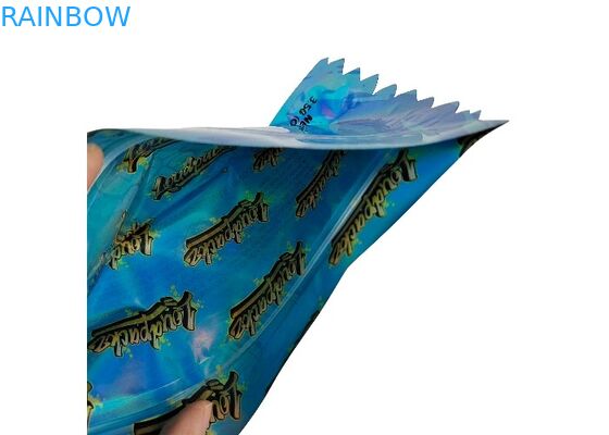 কাস্টম প্রিন্টেড 3.5g 0.125oz গন্ধ প্রুফ জিপলক মাইলার ব্যাগ বিশেষ ডাই কাট অনিয়মিত আকার