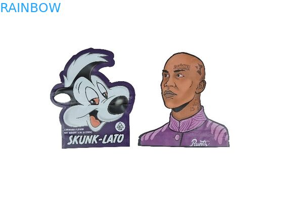 বিশেষ আকৃতির চাইল্ডপ্রুফ জিপ লক ব্যাগ রিসেলযোগ্য 3.5g - 28g স্মেল প্রুফ পাউচ