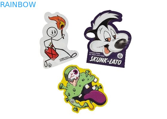 বিশেষ আকৃতির চাইল্ডপ্রুফ জিপ লক ব্যাগ রিসেলযোগ্য 3.5g - 28g স্মেল প্রুফ পাউচ