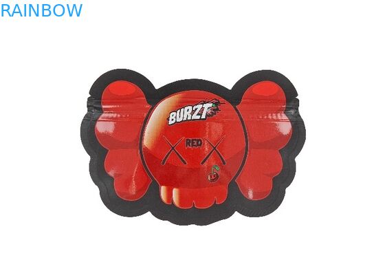 কাস্টম লোগো মুদ্রিত প্লাস্টিকের গন্ধ প্রুফ পাউচ 0.125oz 1oz জিপলক ভোজ্য মাইলার ব্যাগ