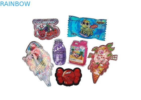 কাস্টম লোগো মুদ্রিত প্লাস্টিকের গন্ধ প্রুফ পাউচ 0.125oz 1oz জিপলক ভোজ্য মাইলার ব্যাগ