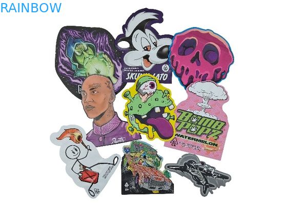 কাস্টম লোগো মুদ্রিত প্লাস্টিকের গন্ধ প্রুফ পাউচ 0.125oz 1oz জিপলক ভোজ্য মাইলার ব্যাগ