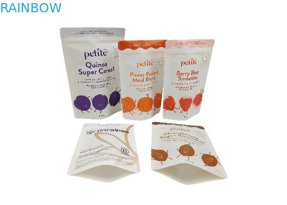 বায়োডিগ্রেডেবল স্ট্যান্ড আপ পাউচ কাস্টম ডিজাইন ক্রাফ্ট পেপার কফি প্যাকেজিং ব্যাগ