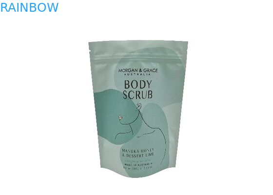 ডিজিটাল প্রিন্টিং কাস্টম স্ট্যান্ড আপ ব্যাগ ওয়াটারপ্রুফ প্যাকেজিং ব্যাগ শরীরের স্ক্রাব জন্য