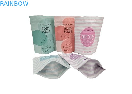 ডিজিটাল প্রিন্টিং কাস্টম স্ট্যান্ড আপ ব্যাগ ওয়াটারপ্রুফ প্যাকেজিং ব্যাগ শরীরের স্ক্রাব জন্য