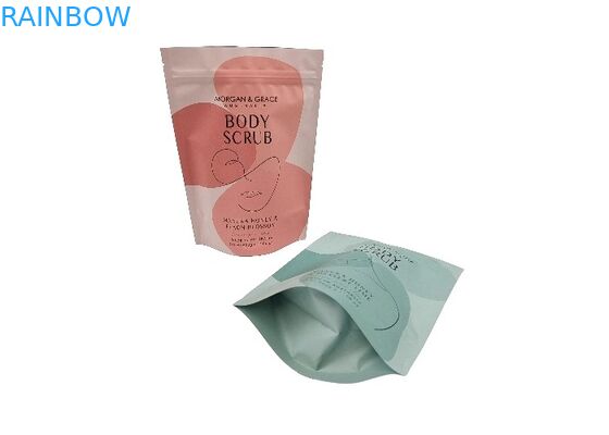 ডিজিটাল প্রিন্টিং কাস্টম স্ট্যান্ড আপ ব্যাগ ওয়াটারপ্রুফ প্যাকেজিং ব্যাগ শরীরের স্ক্রাব জন্য