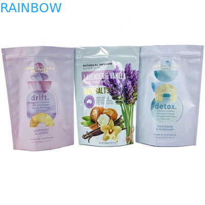 কাস্টম ডিজিটাল প্রিন্টিং প্রাইভেট লেবেল স্পা উপহার প্রাকৃতিক ইপসাম লবণ স্নান লবণ প্যাকেজিং ব্যাগ মাইলার ব্যাগ 250 গ্রাম শরীরের স্ক্রাব জন্য