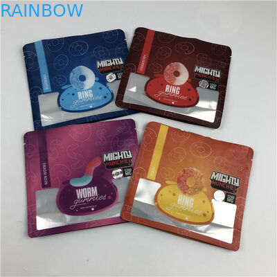 পেশাদার পরিষেবা গ্লোসি / ম্যাট প্রিন্টিং ফিনিশিং গাম্মি ভোজ্য মাইলার ব্যাগ সহ ডিজিটাল প্রিন্টেড ব্যাগ