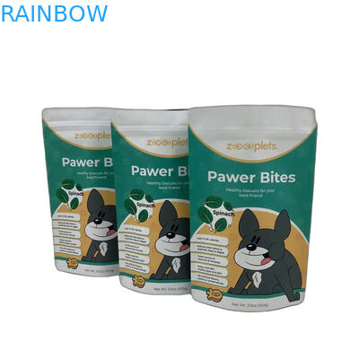 দীর্ঘস্থায়ী পোষা খাদ্য সংরক্ষণের জন্য সিএমওয়াইকে রঙের জিপার পোষা খাবার ব্যাগ