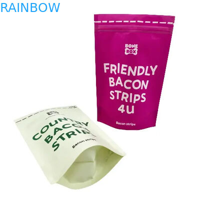 কুকুরের জন্য ট্রিট প্যাকিং ব্যাগগুলির জন্য অশ্রু খাঁজ সহ পশু খাদ্যের ব্যাগ