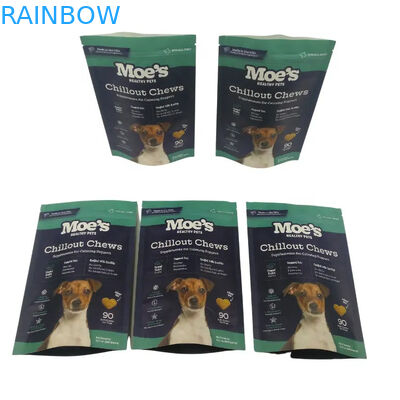 কুকুরের জন্য ট্রিট প্যাকিং ব্যাগগুলির জন্য অশ্রু খাঁজ সহ পশু খাদ্যের ব্যাগ