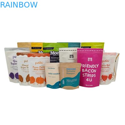 কাস্টম ভোজ্য প্লাস্টিক প্যাকেজিং বায়োডেগ্রেডেবল ব্যাগ অ্যালুমিনিয়াম ফয়েল জিপ লক ডয়প্যাক চা কফি স্ন্যাক জন্য