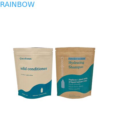 বায়োডেগ্রেডেবল ডয়প্যাক পুনর্ব্যবহারযোগ্য কাস্টম স্ট্যান্ড আপ প্যাকেজ জিপ লক সহ ক্রাফ্ট পেপার ব্যাগ ভোজ্য প্যাকেজিং ব্যাগ