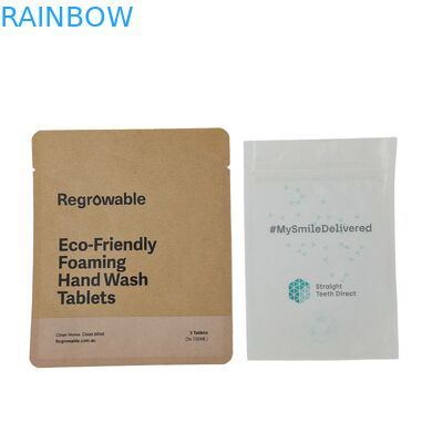 বায়োডেগ্রেডেবল ডয়প্যাক পুনর্ব্যবহারযোগ্য কাস্টম স্ট্যান্ড আপ প্যাকেজ জিপ লক সহ ক্রাফ্ট পেপার ব্যাগ ভোজ্য প্যাকেজিং ব্যাগ
