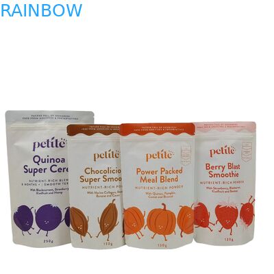 পাইকারি পুনরায় বন্ধযোগ্য ক্রাফ্ট পেপার ব্যাগ কাস্টম ডিজাইন 100% জৈববিন্যাসযোগ্য স্ট্যান্ড আপ প্যাকেজগুলি জিপ লক ব্যাগ সহ ডয়প্যাক