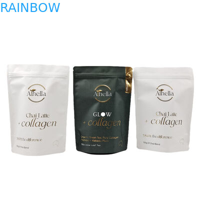 বায়োডেগ্রেডেবল স্ট্যান্ড আপ ক্রাফ্ট পেপার ব্যাগ জন্য ভোজ্য গাম্মি কফি চা ব্যাগ স্ন্যাকস খাদ্য প্যাকেজিং ব্যাগ