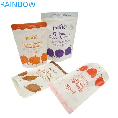 কাস্টম প্রিন্ট ইকো-বন্ধুত্বপূর্ণ উচ্চ মানের ব্যাগ 100% জৈব বিঘ্নযোগ্য ক্রাফট কাগজ স্ট্যান্ড আপ পকেট জিপলক সহ ডয়প্যাক