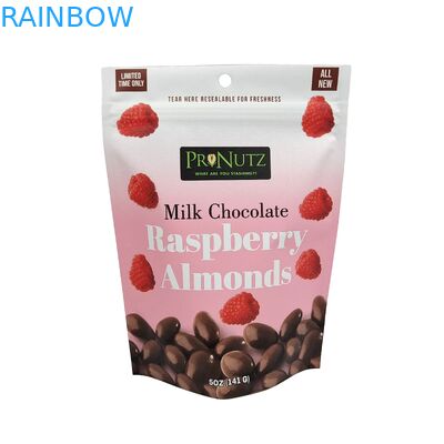 খাদ্য গ্রেড উপাদান প্যাকেজিং ম্যাট কাস্টম ডিজাইন স্ট্যান্ড আপ পকেট জিপার প্লাস্টিকের ব্যাগ প্যাকেজিং