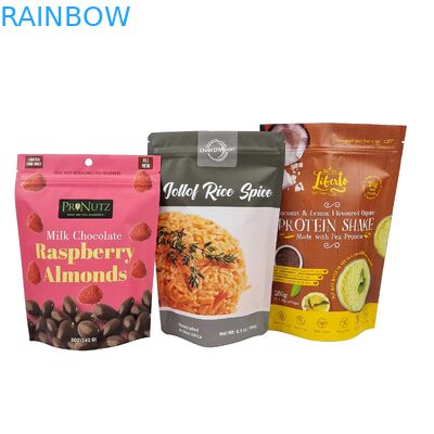 স্তরিত উচ্চ মানের খাদ্য গ্রেড মাইলার ব্যাগ কাস্টম স্ট্যান্ড আপ জিপলক স্ন্যাক জিপ ব্যাগ প্যাকেজিং