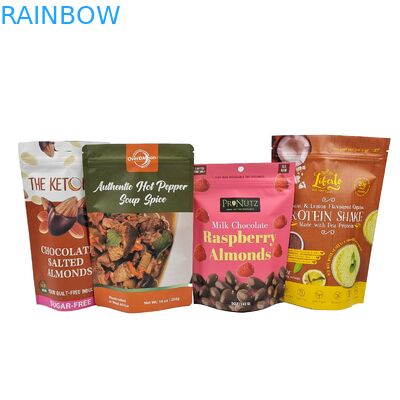 স্তরিত উচ্চ মানের খাদ্য গ্রেড মাইলার ব্যাগ কাস্টম স্ট্যান্ড আপ জিপলক স্ন্যাক জিপ ব্যাগ প্যাকেজিং