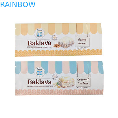 পাইকারি খাদ্য গ্রেড কাস্টম মুদ্রিত ফ্ল্যাট ব্যাগ প্যাকেজ প্যাকেজিং কম MOQ জৈব বিভাজ্য ব্যাগ sachet