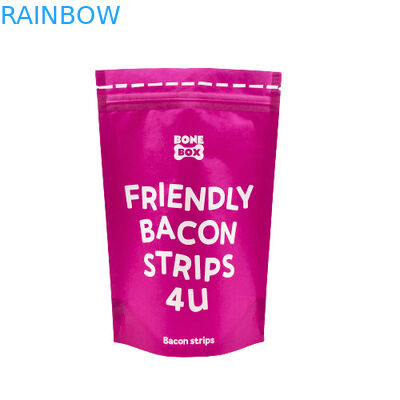 ফুড গ্রেড ক্রাফ্ট পেপার প্যাকেজ জৈববিন্যাসযোগ্য জিপলক স্ট্যান্ড আপ প্যাকেজিং