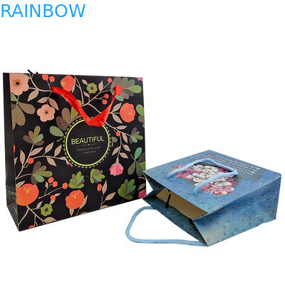 কাস্টম লোগো মুদ্রণ হ্যান্ডেল সহ পুনরায় ব্যবহারযোগ্য ক্রাফ্ট পেপার প্যাকেজিং ক্রাফ্ট পেপার প্যাকেজিং উপহার ব্যাগ