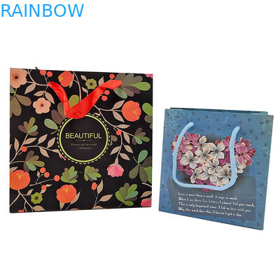 কাস্টম লোগো মুদ্রণ হ্যান্ডেল সহ পুনরায় ব্যবহারযোগ্য ক্রাফ্ট পেপার প্যাকেজিং ক্রাফ্ট পেপার প্যাকেজিং উপহার ব্যাগ