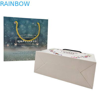 কাস্টমাইজড শপিং পেপার ব্যাগ লোগো মুদ্রিত পুনর্ব্যবহারযোগ্য বায়োডেগ্রেডেবল বাদামী প্লেইন প্যাকিং কার্পেট পেপার ব্যাগ সঙ্গে বাঁকা Ha