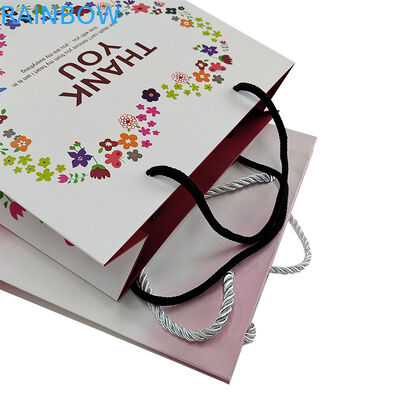 উচ্চ মানের পুনর্ব্যবহারযোগ্য কাস্টমাইজ ডিজাইন ফ্যান্সি স্ট্রিং হ্যান্ডেল শপিং কাগজ ব্যাগ