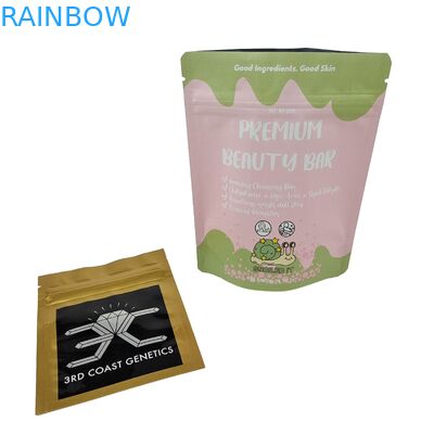 চকচকে ফিনিস ফ্রন্ট উইন্ডো মাইলার পকেট জন্য ক্যান্ডি ফুল জিপলক ব্যাগ গন্ধ প্রুফ স্ট্যান্ড আপ পকেট