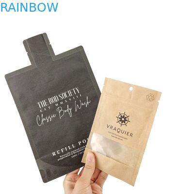 সমতল গন্ধ প্রতিরোধী ধাতব ফয়েল বাদাম মাইলার নিরাময় সীল ব্যাগ ব্যাগ ঝুলন্ত গর্ত সঙ্গে ঠান্ডা উইন্ডো টেক্সচার তিন পাশ সীল ব্যাগ