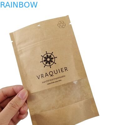 সমতল গন্ধ প্রতিরোধী ধাতব ফয়েল বাদাম মাইলার নিরাময় সীল ব্যাগ ব্যাগ ঝুলন্ত গর্ত সঙ্গে ঠান্ডা উইন্ডো টেক্সচার তিন পাশ সীল ব্যাগ