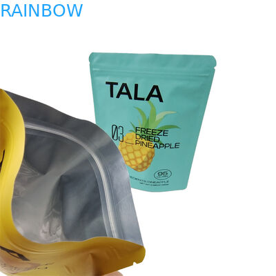 কাস্টম মুদ্রিত প্লাস্টিকের স্ট্যান্ড আপ স্ন্যাক মঙ্গো আনারস শুকনো ফল পুনরায় বন্ধযোগ্য মাইলার ব্যাগ