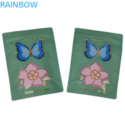 কারখানার সরবরাহকৃত নরম স্পর্শ মাইলার ব্যাগ স্পট ইউভি কাস্টম পুনরায় বন্ধযোগ্য মাইলার ব্যাগ জন্য মশলা গুঁড়া