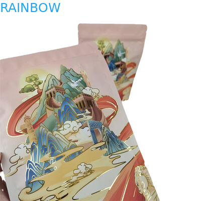 কাস্টম মুদ্রিত পুনরায় ব্যবহারযোগ্য লোগো সহ গন্ধ প্রতিরোধী ব্যাগ ডিজিটাল প্রিন্ট অ্যালুমিনিয়াম ফয়েল নরম স্পর্শ মাইলার ব্যাগ