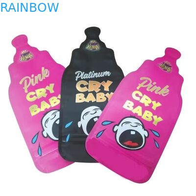 কাস্টম মুদ্রিত ম্যাট নরম টাচ ব্যাগ 3.5g মাইলার ব্যাগ ডিজিটাল মুদ্রিত হলোগ্রাফিক ডাই কাট মাইলার জিপলক ব্যাগ