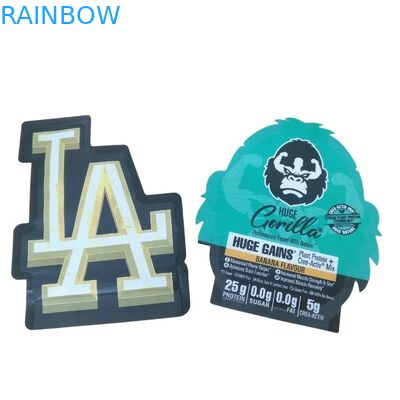 কাস্টম মুদ্রণ 3.5g মাইলার ব্যাগ ডাই কাট অনিয়মিত ব্যাগ সঙ্গে জিপলক বৃত্তাকার মাইলার নরম স্পর্শ প্লাস্টিক খাদ্য মিষ্টি ব্যাগ