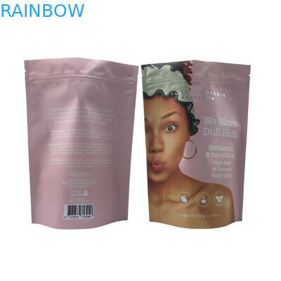 পুনর্ব্যবহারযোগ্য জিপ লক স্ট্যান্ড আপ পকেট অ্যালুমিনিয়াম ফয়েল বডি স্ক্রাব স্পা স্নান স্নান সমুদ্র লবণ বায়োডেগ্রেডেবল প্লাস্টিক প্যাকেজিং