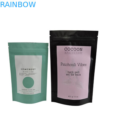 পুনর্ব্যবহারযোগ্য জিপ লক স্ট্যান্ড আপ পকেট অ্যালুমিনিয়াম ফয়েল বডি স্ক্রাব স্পা স্নান স্নান সমুদ্র লবণ বায়োডেগ্রেডেবল প্লাস্টিক প্যাকেজিং
