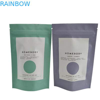 পুনর্ব্যবহারযোগ্য জিপ লক স্ট্যান্ড আপ পকেট অ্যালুমিনিয়াম ফয়েল বডি স্ক্রাব স্পা স্নান স্নান সমুদ্র লবণ বায়োডেগ্রেডেবল প্লাস্টিক প্যাকেজিং