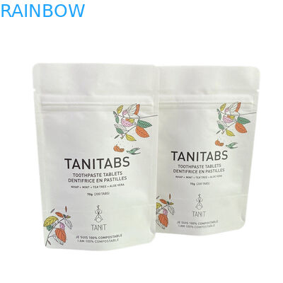 কাস্টম ওয়াটারপ্রুফ বায়োডেগ্রেডেবল প্লা Kraft কাগজ Ziplock ব্যাগ Zipper ব্যাগ স্ট্যান্ড আপ পকেট