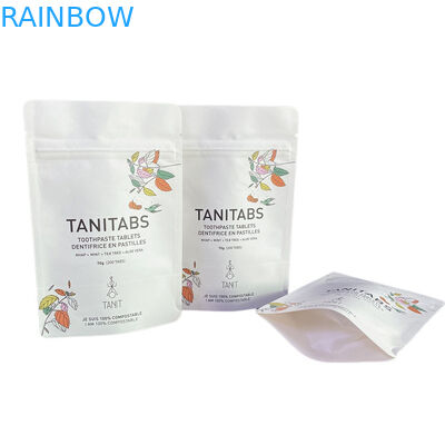 কাস্টম ওয়াটারপ্রুফ বায়োডেগ্রেডেবল প্লা Kraft কাগজ Ziplock ব্যাগ Zipper ব্যাগ স্ট্যান্ড আপ পকেট